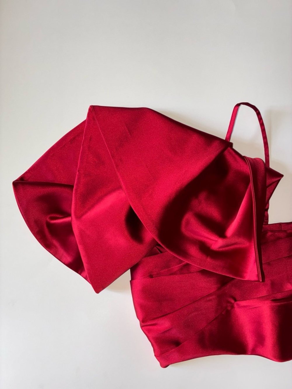Making The Cut - Satin Ruffle Crop Top - Picture 3 of 11